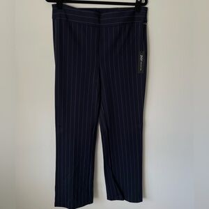 Jones NY Navy Pinstripe Straight Pants